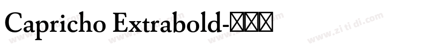 Capricho Extrabold字体转换